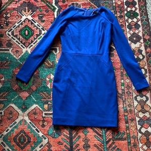 Banana Republic royal blue long sleeve shift dress